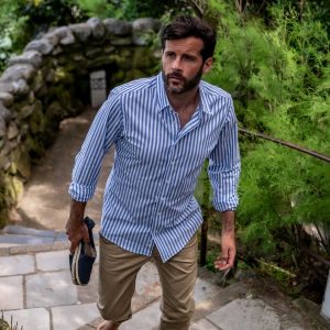 Chemise coton lin grande taille sur-mesure