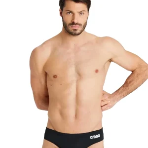 Brief de natation Team Solid pour hommes - Noir