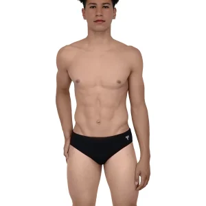 Brief de natation Solide pour hommes - Noir