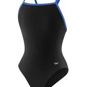 Maillot de bain une-pièce Flyback Endurance+ pour filles - Noir/Bleu