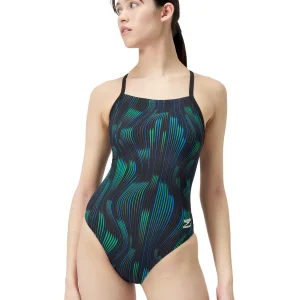 Maillot de bain une-pièce Space Train Flyback pour femmes - Blue Clear