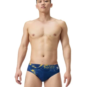 Brief de natation Lunar Storm pour hommes - Marine/Or