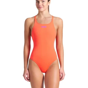 Maillot de bain une-pièce Team Swim Pro back Solid pour femmes - Corail