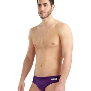 Brief de natation Team Solid pour hommes - Mauve
