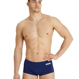 Short de natation taille basse Team Solid - Marine