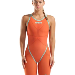 Maillot de compétition Powerskin Carbon Glide Open Back pour femmes E.L - Sunset Coral