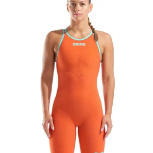 Maillot de compétition Powerskin Carbon Air2 Open Back pour femmes E.L - Sunset Coral