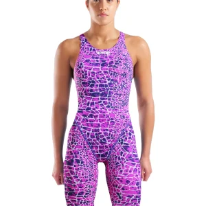 Maillot de compétition Powerskin St Next Open Back pour femmes E.L. - Snake Pink
