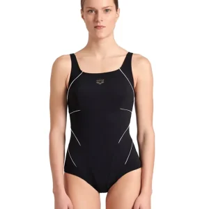 Maillot de bain une-pièce Bodylift Jewel Low Bonnet C pour femme - Noir/Blanc