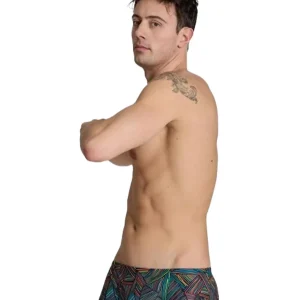 Short de natation taille basse Overview pour hommes - Noir/Multi