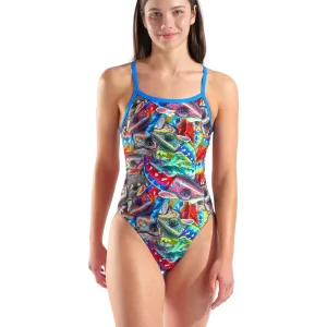 Maillot de bain une-pièce Iguanas Challenge Back pour femmes - Multi