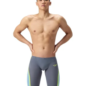 Maillot de compétition Fastskin LZR Pure Intent 2.0 Jammer pour hommes - Grey Lead/Acadia Blue/Hyper Yellow