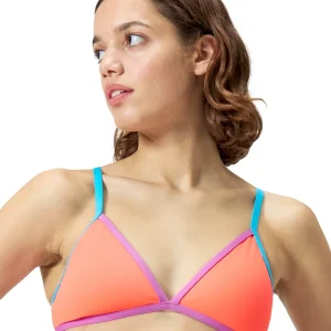 Haut de maillot de bain Solid Crossback Triangle pour femmes - Siren Red