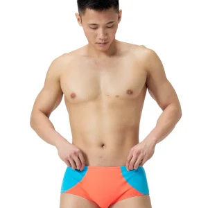 Brief de natation Colorblock Euro pour hommes - Siren Red