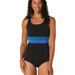 SW7723447-334_01_alltides.jpgv1714490477 Maillot de bain une-pièce Banded Colourblock pour femmes - Noir