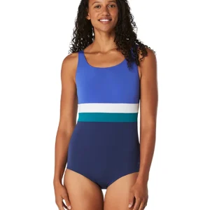 SW7723447-366_01_alltides.jpgv1714490477 Maillot de bain une-pièce Banded Colourblock pour femmes - Bleu