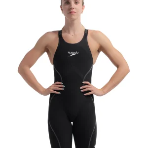 Maillot de compétition Fastskin LZR Pure Intent 2.0 Kneeskin Open Back pour femmes - Noir