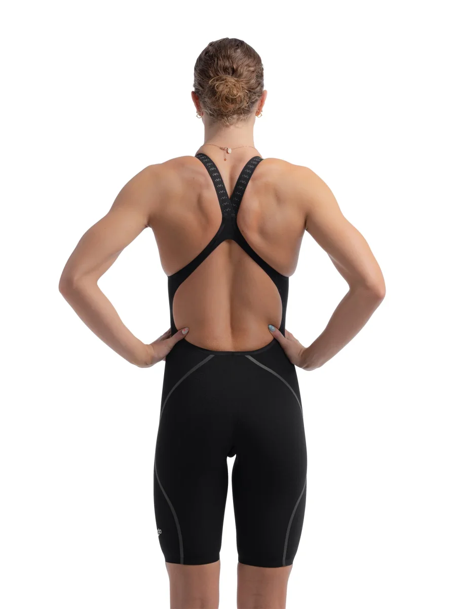 Maillot de compétition Fastskin LZR Pure Intent 2.0 Kneeskin Open Back pour femmes - Noir – Image 3