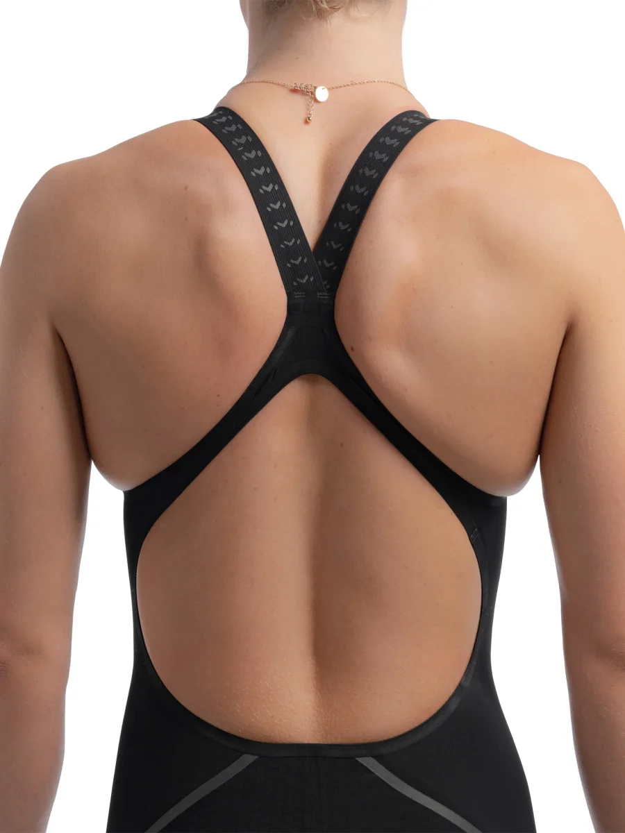 Maillot de compétition Fastskin LZR Pure Intent 2.0 Kneeskin Open Back pour femmes - Noir – Image 4