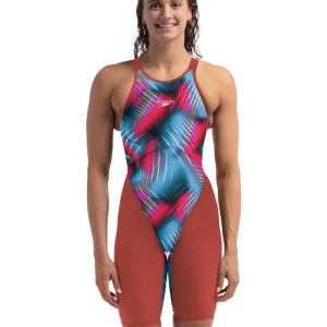 SW815859H-792_01_alltides.jpgv1745245606 Maillot de compétition Fastskin LZR Pure Valor 2.0 Kneeskin Open Back pour femmes - Rouge/Bleu