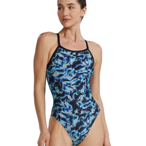 Maillot de bain une-pièce Diamondfit Durafast Elite Energia pour femmes - Bleu