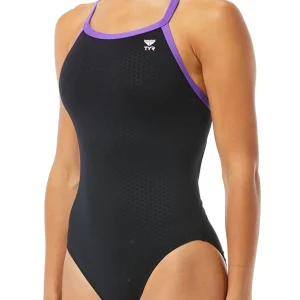 Maillot de bain une-pièce Hexa Diamondfit Durafast Elite pour femmes - Violet
