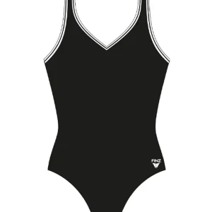 SWFZW9400BK_01_alltides_4c3ec470-f347-4977-87d2-28988d09e381.jpgv1712605812 Maillot de bain une-pièce V-Neck Long pour femmes - Noir