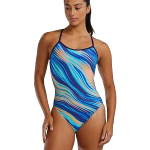 Maillot de bain une-pièce Trinityfit Durafast Elite Riptidal pour femmes - Sarcelle