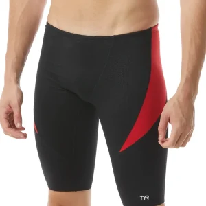 Cuissard de natation Durafast Elite Hexa Curve Splice pour hommes - Noir/Rouge