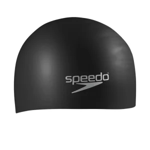 Bonnet de natation pour cheveux longs en silicone - Noir