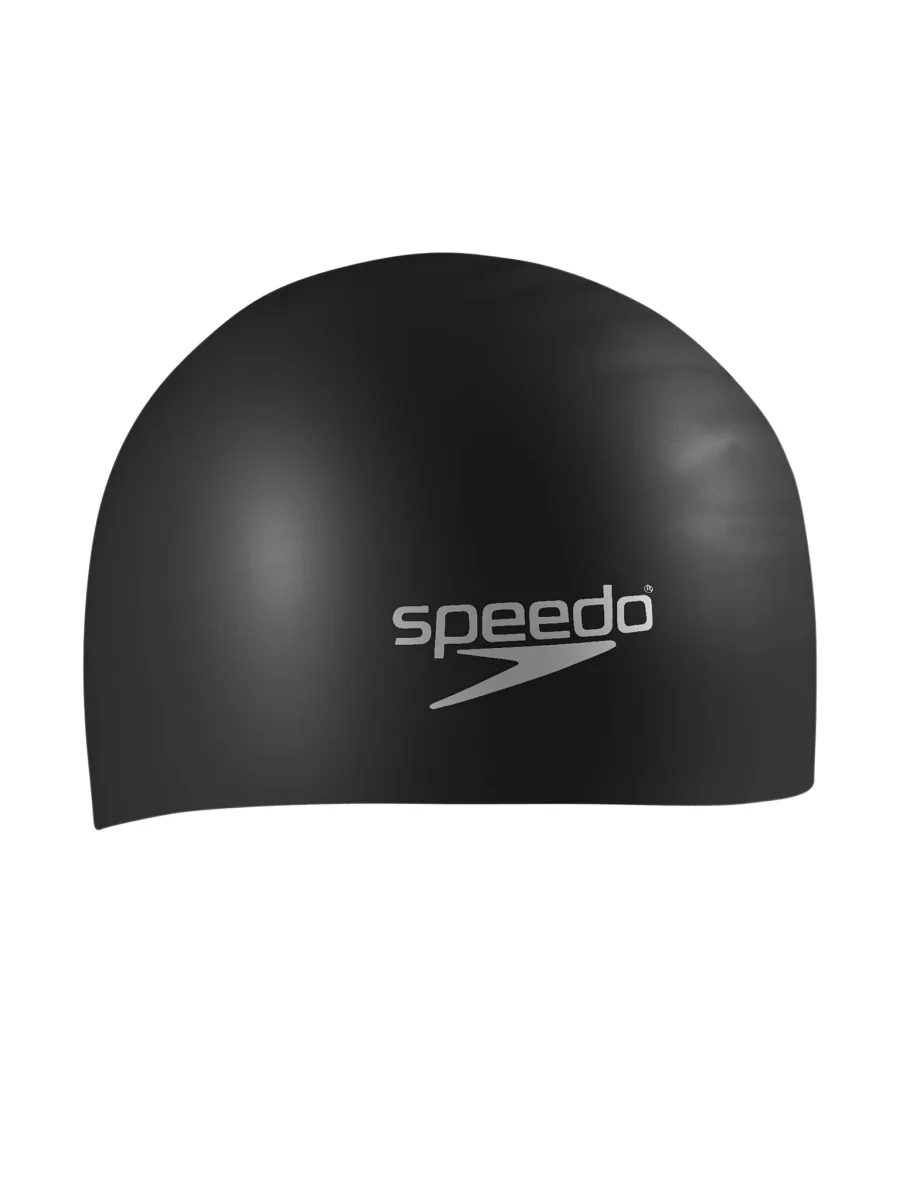 Bonnet de natation pour cheveux longs en silicone - Noir