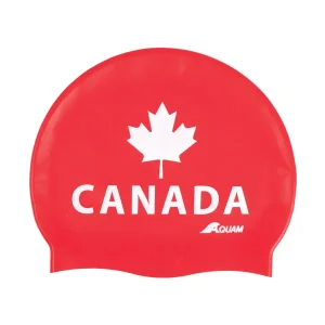 Bonnet de natation Canada en silicone - Rouge
