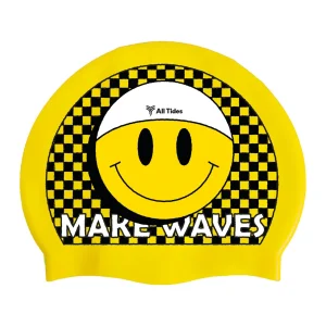 Bonnet de natation en silicone All Tides - Jaune