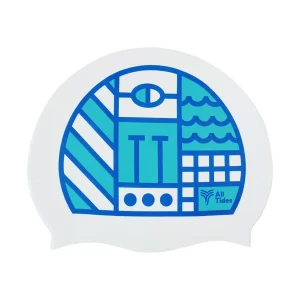 Bonnet de natation en silicone All Tides - Blanc