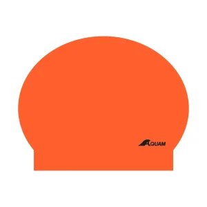Bonnet de natation fluo en latex - Orange fluo