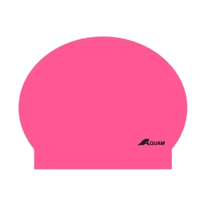 Bonnet de natation fluo en latex - Rose fluo