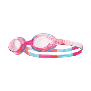 TR-45615-WP_alltides_519fd21e-43b1-4c65-96ca-7486415ade6f.jpgv1714143632 Lunettes de natation Swimple Tie-Dye pour enfants - Blanc/Rose
