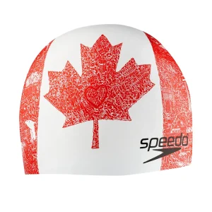 Bonnet de natation feuille d'érable canadienne en silicone