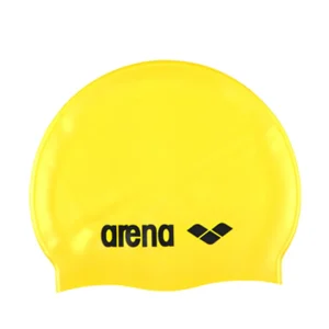 Bonnet de natation Classic en silicone - Jaune/Noir