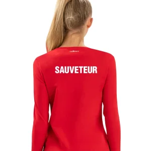 Sauveteur Rashguard Femme - Rouge