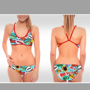 Maillot deux pièces Pop art