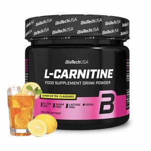 BioTech USA – L-Carnitine Drink Powder 150g Ice Tea Lemon